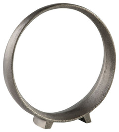 A modern take on classic geometric design, this sculpture rounds out your decor in sleek style. The antiqued pewter-tone finish has a chic appeal that remains versatile, suiting spaces from contemporary to casual.<br/><br/><b>Product Features</b><ul><li>S