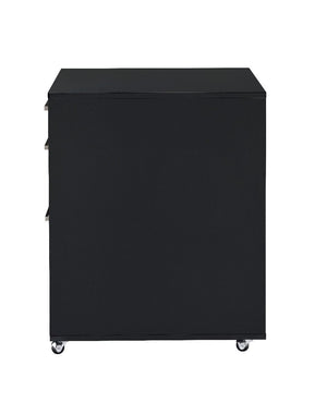 Coleen - File Cabinet - Black High Gloss & Chrome