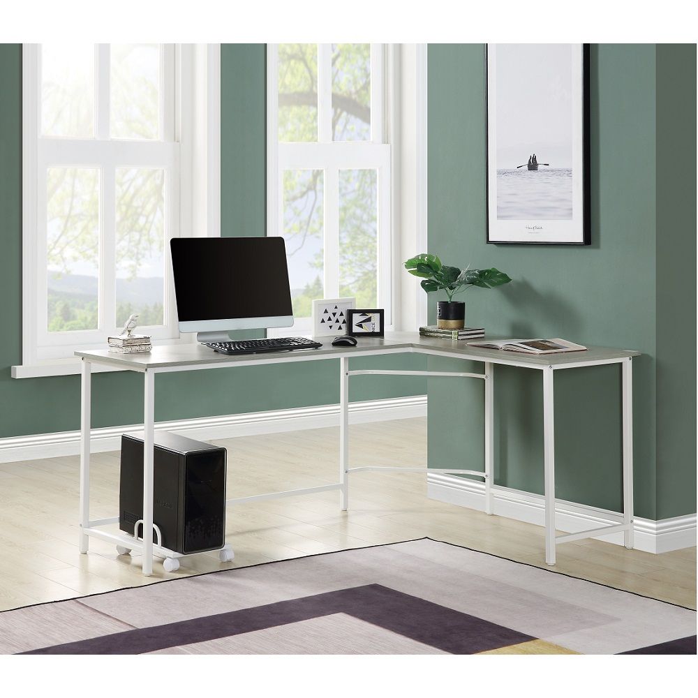 Corner Computer Desk Orientation: -"L-" Shape Bevel Edge Angel DesignSpace SavingRectangular Table TopComputer Holder Included<br/><br/><b>Product Features</b><ul><li>Corner Computer Desk</li><li>Orientation: -"L-" Shape</li><li>Bevel Edge Angel Design</l