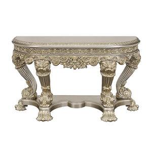  the Danae coffee table offers the right amount of wow factor that your living space needs to create a classy home. The antique white and gold finish enhances the ornate carvings on the base and apron of the table. Display books and decor
