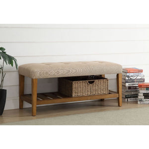 Charla - Bench - Beige & Oak