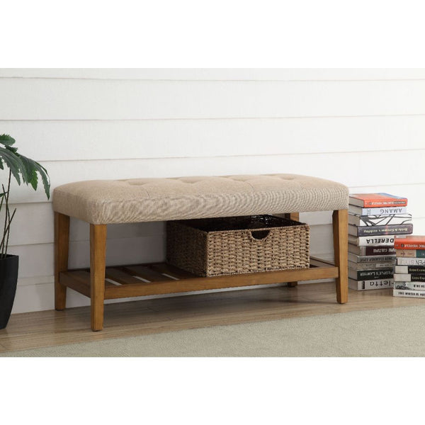 Charla - Bench - Beige & Oak
