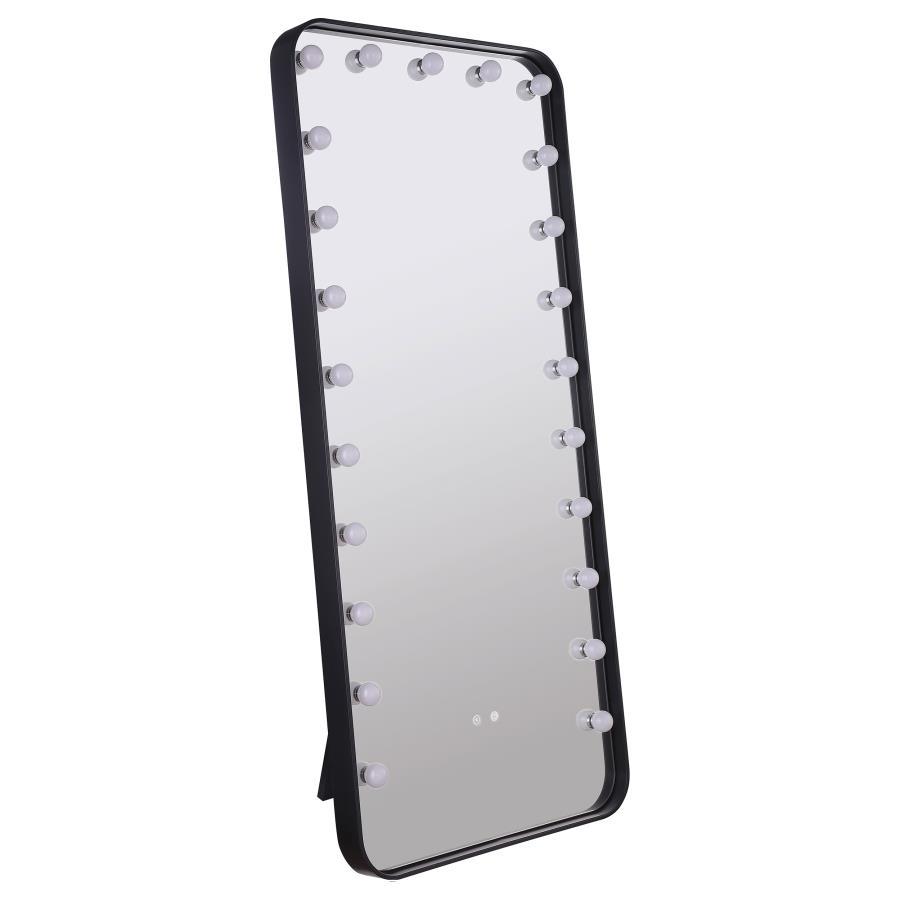 Dress up your walk-in closet or bedroom dressing area with a standing mirror that includes lights. It-'s got Hollywood glam appeal with compact globe lights on three sides, delivering energy efficient illumination that-'s bright and even for checking outf