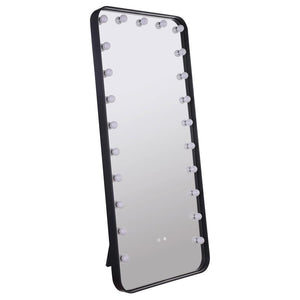 Dress up your walk-in closet or bedroom dressing area with a standing mirror that includes lights. It-'s got Hollywood glam appeal with compact globe lights on three sides, delivering energy efficient illumination that-'s bright and even for checking outf