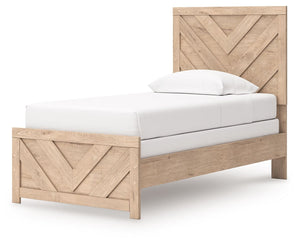 Sanginlane - Tan - Twin Panel Bed