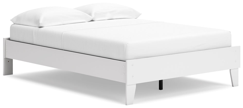 Bringing big style to small living areas, this full platform bed is a smart, space-saving choice for those with an eye for contemporary design. Its clean-lined profile and understated refinements create a simple silhouette that works in so many settings.<