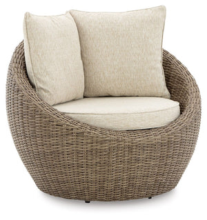 Danson - Beige - Swivel Lounge w/Cushion (Set of 2)