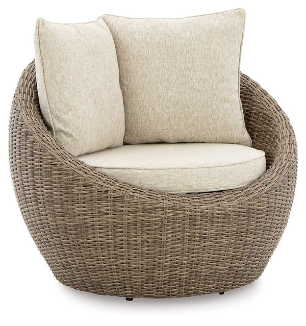 Danson - Beige - Swivel Lounge w/Cushion (Set of 2)