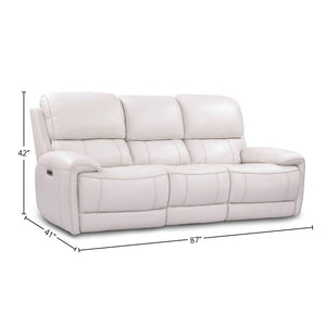 Empire - Power Reclining Sofa And Loveseat - Verona Ivory