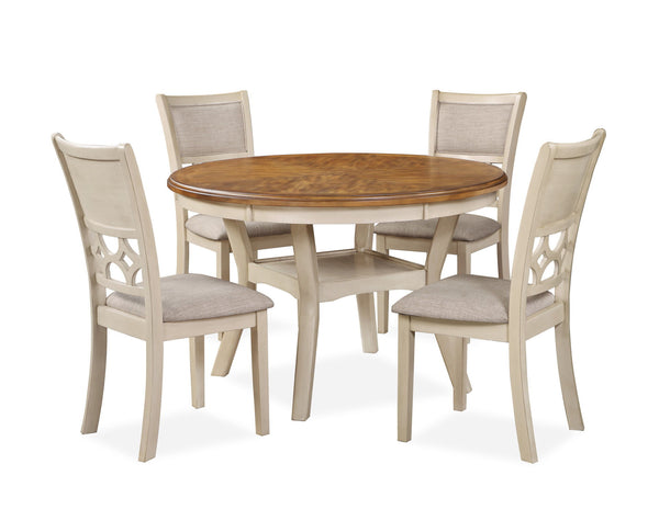Mitchell - 5 Piece Dining Set - Bisque / Brown