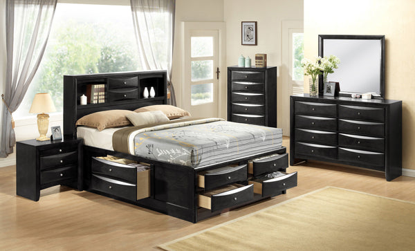 Emily - Dresser 8 Drawers - Black