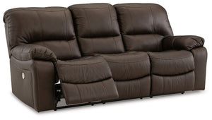 Leesworth - Dark Brown - Power Reclining Sofa