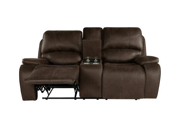 Brookings - Console Loveseat With Dual Recliners - Brown