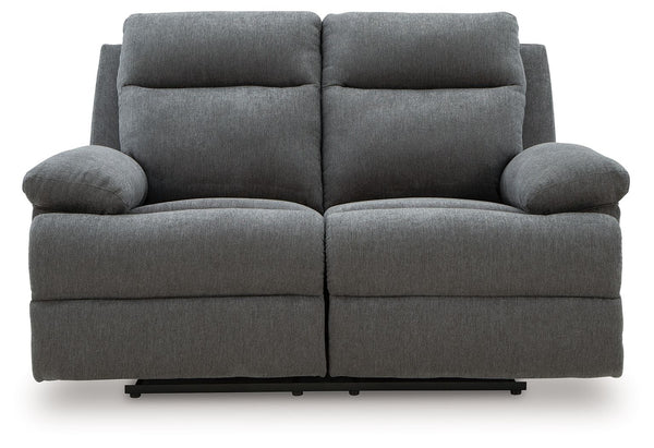 Side-Swipe - Charcoal - Reclining Loveseat
