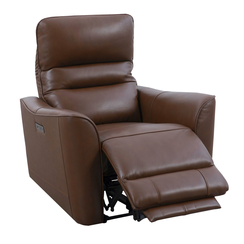 Meet the wall-hugging recliner Taylor, which is designed for space and convenience. It features a zero-gravity power recline and an adjustable power headrest made from durable top-grain leather. Taylor is built with sustainably sourced wood from a solar-p