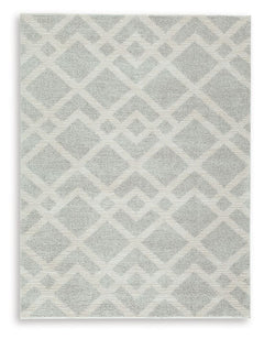 Time for a floor refresh? This trend-right rug is buzzing with interest and newfound energy. Its dynamic geometric design is grounded by subtle shades of gray and ivory that complement so many settings. Weâ€™re talkinâ€™ a treat for your feet and a feast 