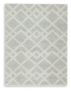 Time for a floor refresh? This trend-right rug is buzzing with interest and newfound energy. Its dynamic geometric design is grounded by subtle shades of gray and ivory that complement so many settings. Weâ€™re talkinâ€™ a treat for your feet and a feast 