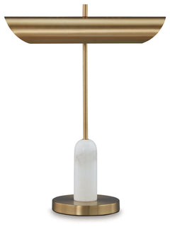 This desk lamp is a luxe take on everyday function. A combination of white marble and goldtone metal offers a sleek complement to your existing contemporary decor. Outfitted with USB-C charging so you can keep devices on hand, itâ€™s a chic companion to l