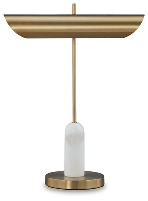 This desk lamp is a luxe take on everyday function. A combination of white marble and goldtone metal offers a sleek complement to your existing contemporary decor. Outfitted with USB-C charging so you can keep devices on hand, itâ€™s a chic companion to l