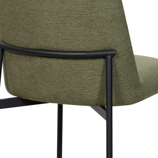Erik - Side Chair With Black Metal Frame (Set of 2) - Green