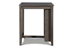 Gia - Counter Table With 2 Chairs & Storage Shelf - Gray