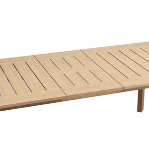 Wesley - Patio Dining Table With Self Storing Leaf - Light Brown
