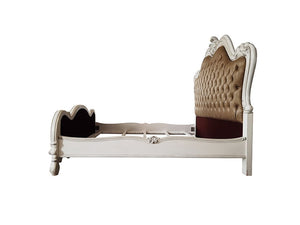 Versailles II - California King Bed - Vintage Gray Vintage Gray PU & Bone White Finsih