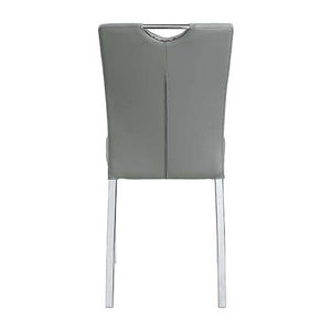 Pagan - Side Chair (Set of 2) - Gray PU & Chrome Finish