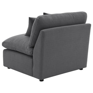 Hobson - Upholstered Armless Chair - Charcoal