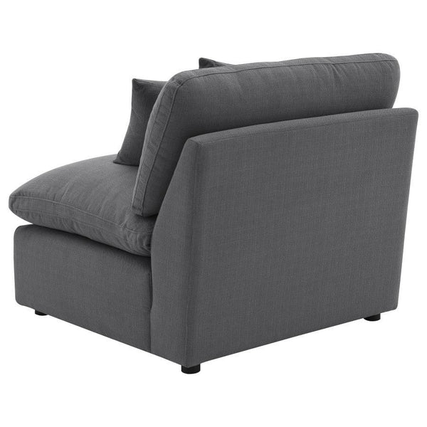 Hobson - Upholstered Armless Chair - Charcoal