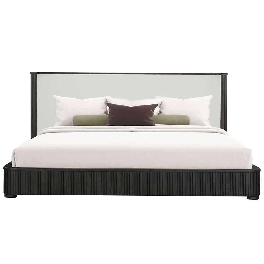 Step into modern luxury with the Clayten bedroom collection. Featuring a sleek espresso finish, this set exudes sophistication and style. The bed-'s minimalist design is complemented by matching nightstands and dressers, each crafted for elegance and func