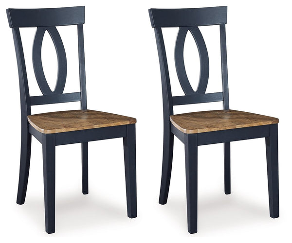 This side chair satisfies your hunger for affordable, on-trend style. A two-tone finish elevates the casual design with modern appeal. Settle into the contoured seat and lean on the stylized back. Whether this chair is used for dining in, playing a board 