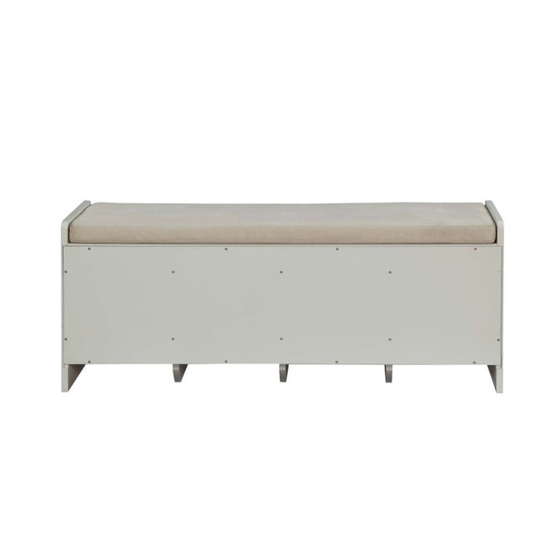  offers a soft and luxe seating option or accent piece for any environment. It also features 4 drawers for storage. This attractive bench will be the ideal addi