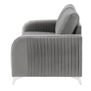 Wenona - Loveseat - Gray Velvet