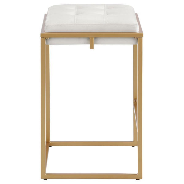 Nadia - Upholstered Backless Counter Stool (Set of 2) - Beige