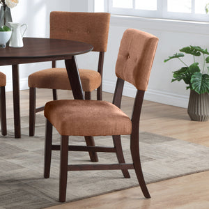 The Tioga Dining Chairs, available in sets of two, bring durable craftsmanship and modern style to your dining space. Each chair is constructed from solid Rubberwood and reinforced with base stretchers, ensuring strong and stable support. With clean lines