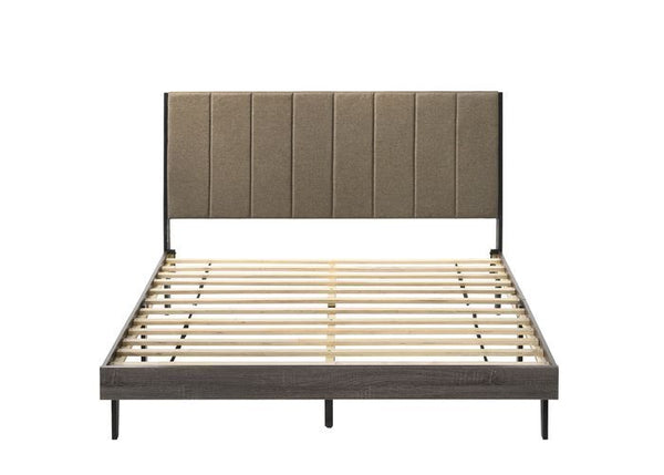  this upholstered headboard with vertical line design will bring you a relaxing but not monotonous environment in your bedroom. The Valdemar collection has plentiful space to store your folded clothing in dresser and chest.