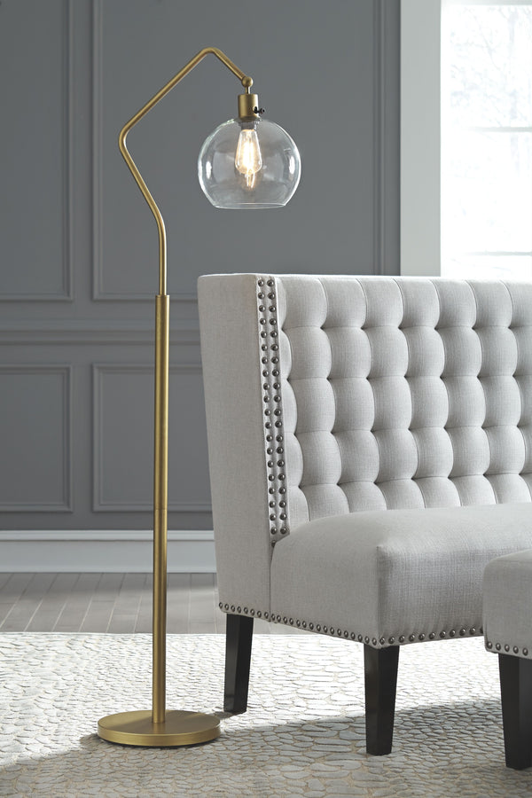  eye-catching aesthetic you love. Glass shade hangs from a beautiful angular arm to illuminate your home.<br><br><b>Additional Dimensions</b><br><ul><li>Shad