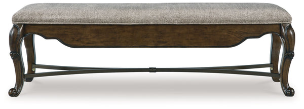 Maylee - Dark Brown - Upholstered Storage Bench