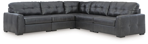 Discover lasting luxury with this sectional. You-'ll experience the perfect blend of comfort and stylish design with its combination of leather and faux leather. Featuring tufted detailing and low-profile legs, this must-have set ensures both coziness and