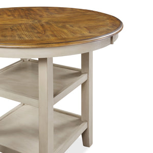 Mitchell - 5 Piece Counter Dining Set - Bisque / Brown