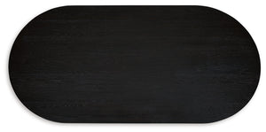 Rowanbeck - Black - 8 Pc. - Dining Table