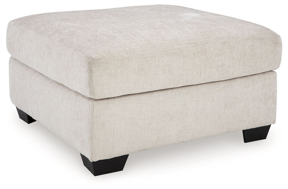 Looking to make a simply chic statement with color? Liven up your living room with this oversized ottoman. Its trend-right light neutral upholstery is a perfect blank canvas for adding pops of color. Pairing posh style with everyday comfort, this piece is