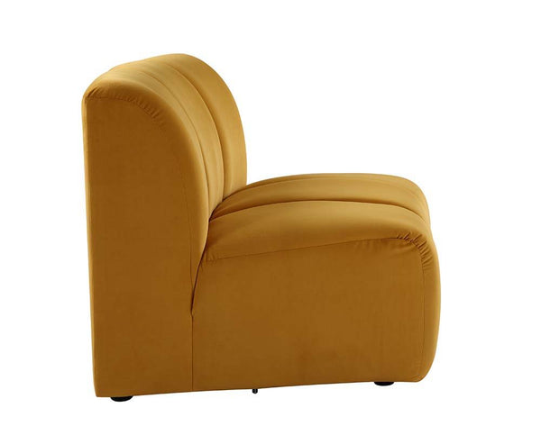 Felicia - Sectional Sofa - Yellow Velvet