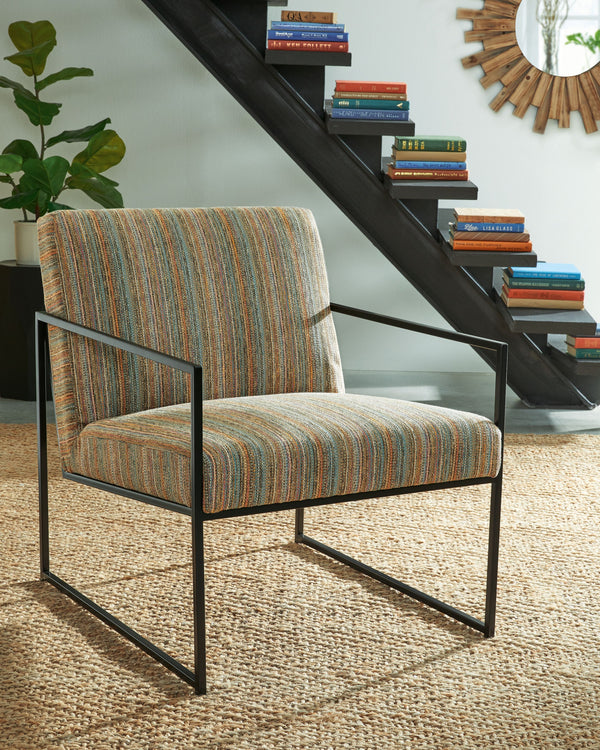 Aniak - Blue / Brown / Beige - Accent Chair