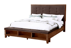 The Cagney Storage Bed in Chestnut Brown is a perfect fusion of durability, elegance, and practicality. This meticulously crafted bed features a solid Rubberwood frame, enhanced with premium engineered woods and authentic Acacia wood veneers, ensuring bot