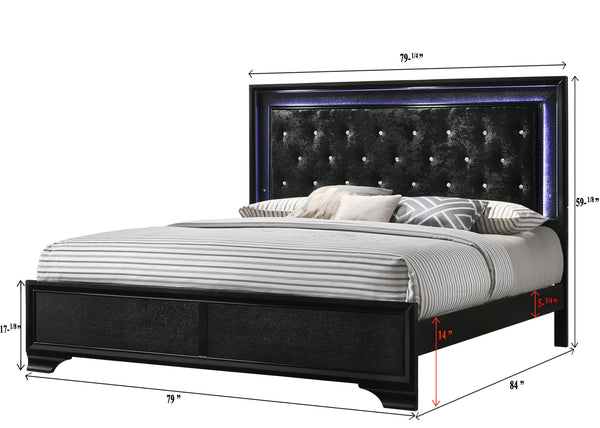 Micah - California King 4 Piece Bedroom Set - Black