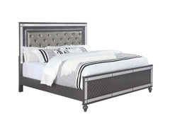 Refino-Uph Queen Bed-Gray<h4><b>Refino - Queen Footboard - Gunmetal</b></h4> <table width="100%"><colgroup><col style="width: 30%"> <col style="width: 70%"> </colgroup> <tbody> <tr> <td>Dimensions</td> <td> 63.00"L x 86.50"D x 61.75"H</td> </tr> <tr> <td>