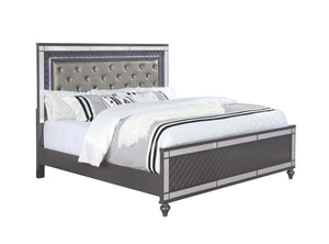 Refino-Uph Queen Bed-Gray<h4><b>Refino - Queen Footboard - Gunmetal</b></h4> <table width="100%"><colgroup><col style="width: 30%"> <col style="width: 70%"> </colgroup> <tbody> <tr> <td>Dimensions</td> <td> 63.00"L x 86.50"D x 61.75"H</td> </tr> <tr> <td>