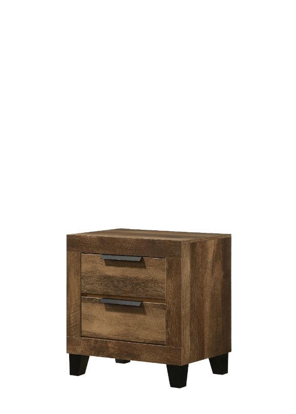 Create a cozy environment with the Morales storage bed. The neutral rustic brown finish creates an inviting atmosphere, perfect for creating your ideal color scheme with linens and throw pillows. The footboard has two convenient drawers to maximize the sp